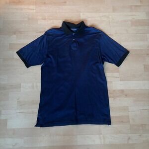 Polo Golf Ralph Lauren Men's Navy Diamond Patterned Pima Cotton Polo Size L